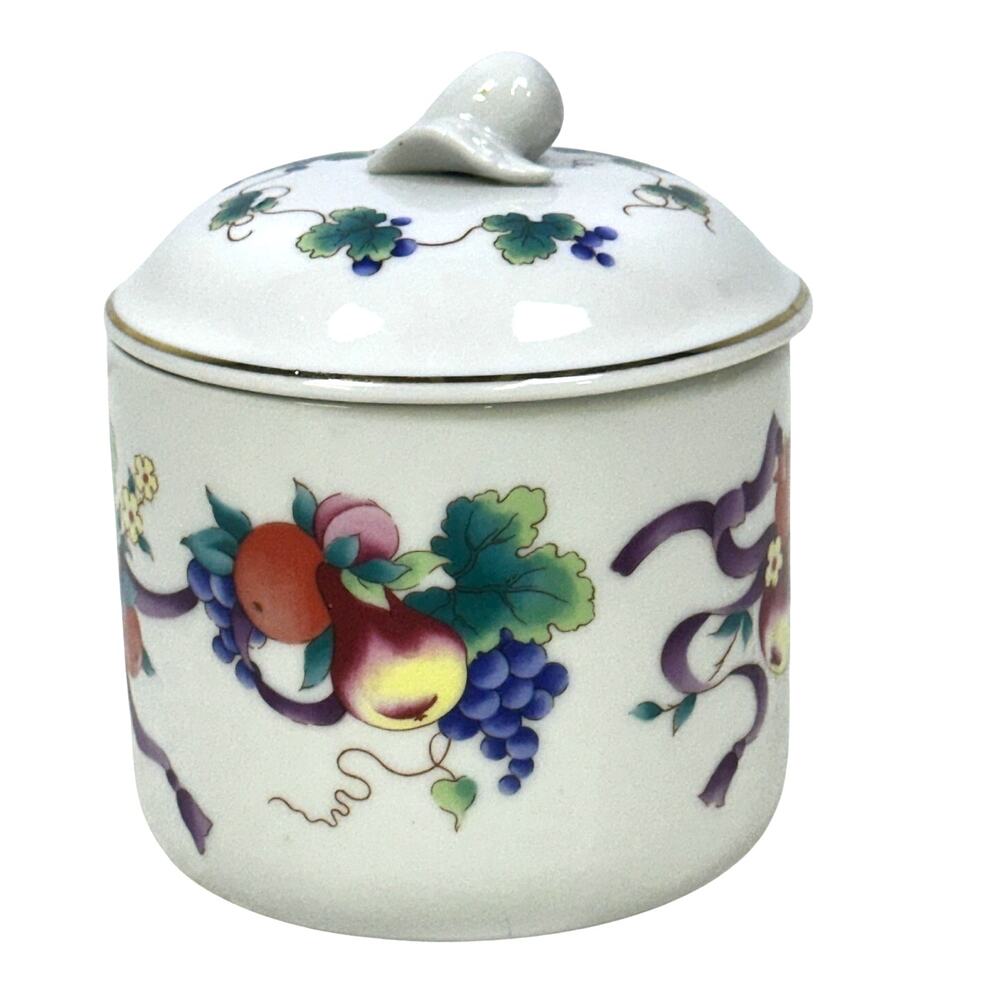 Germaine Monteil Vintage Porcelain Covered Round Trinket Candy Dish Jar - Picture 4 of 7